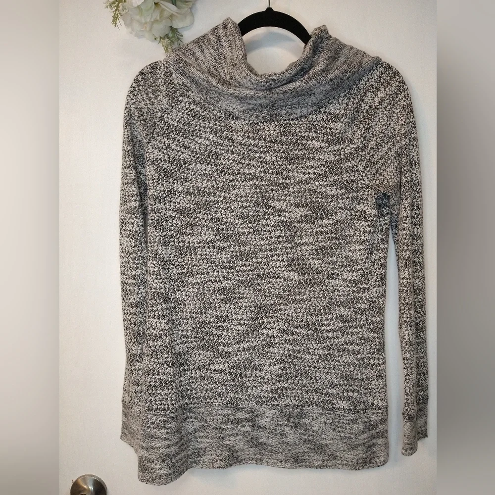 Lou & Grey Marled Grey Cowl Neck Sweater - Picture 3 of 8